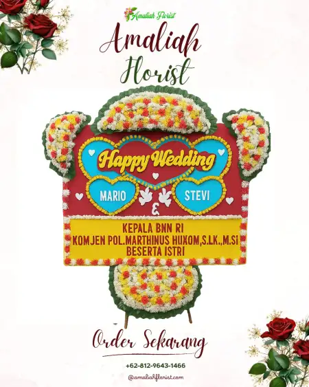 Papan Bunga Pernikahan Sawahjoho